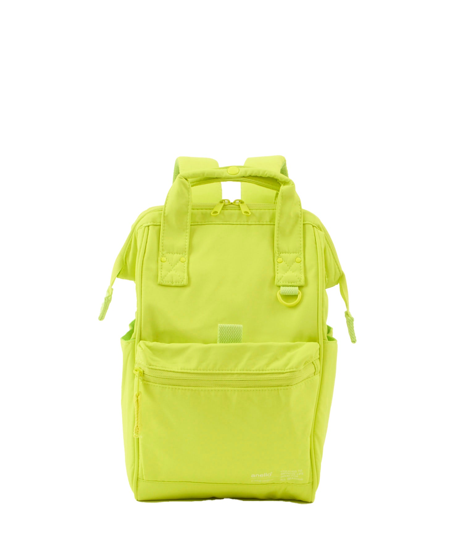 anello アネロ NATIVE CROSSBOTTLE口金リュック A4 撥水 キャリーオンテープ PC収納可能 10L ATB5194 デリバー ライトイエロー