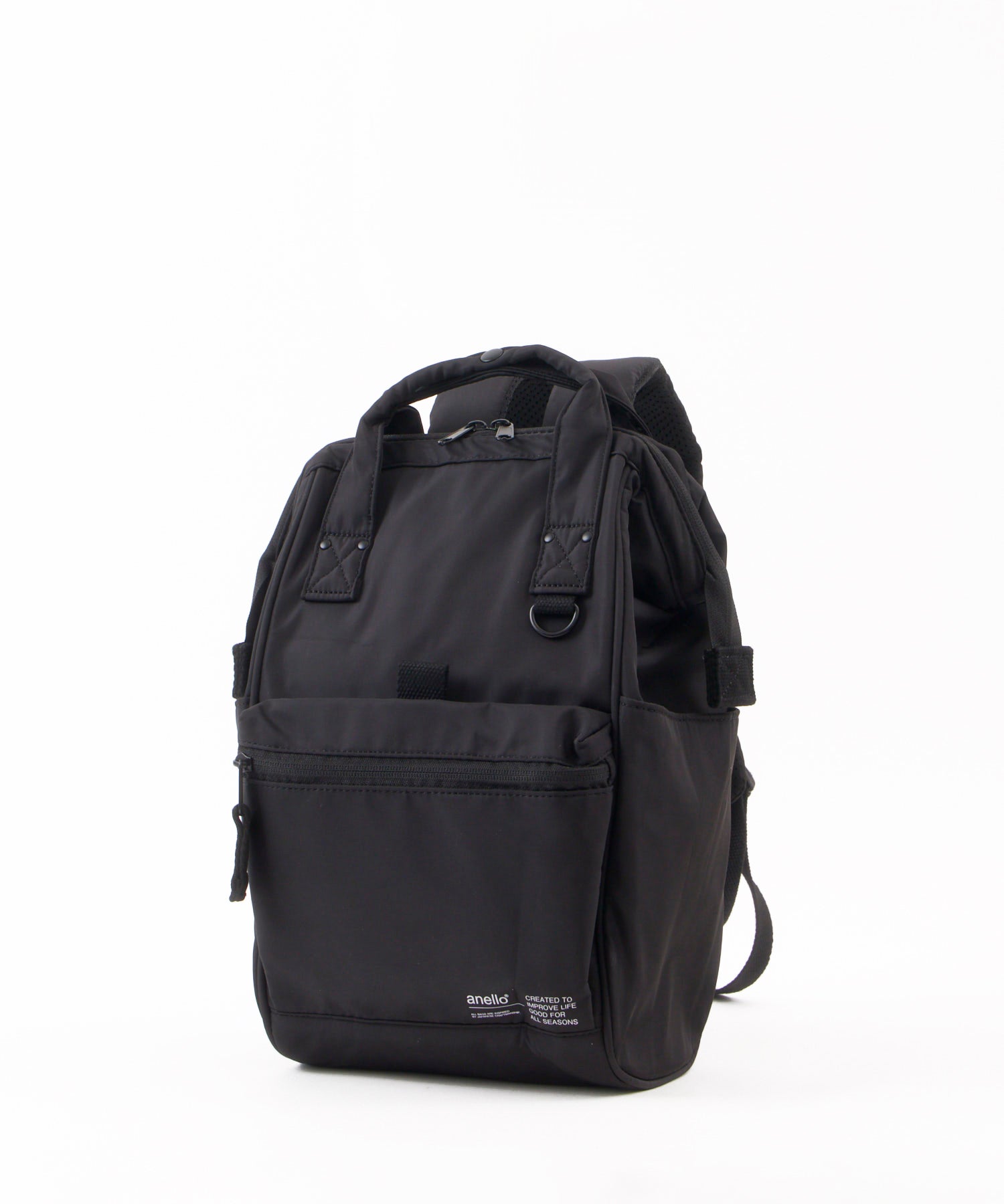 anello アネロ NATIVE CROSSBOTTLE 口金リュック A4 撥水 キャリーオンテープ PC収納可能 10L ATB5194 デリバー