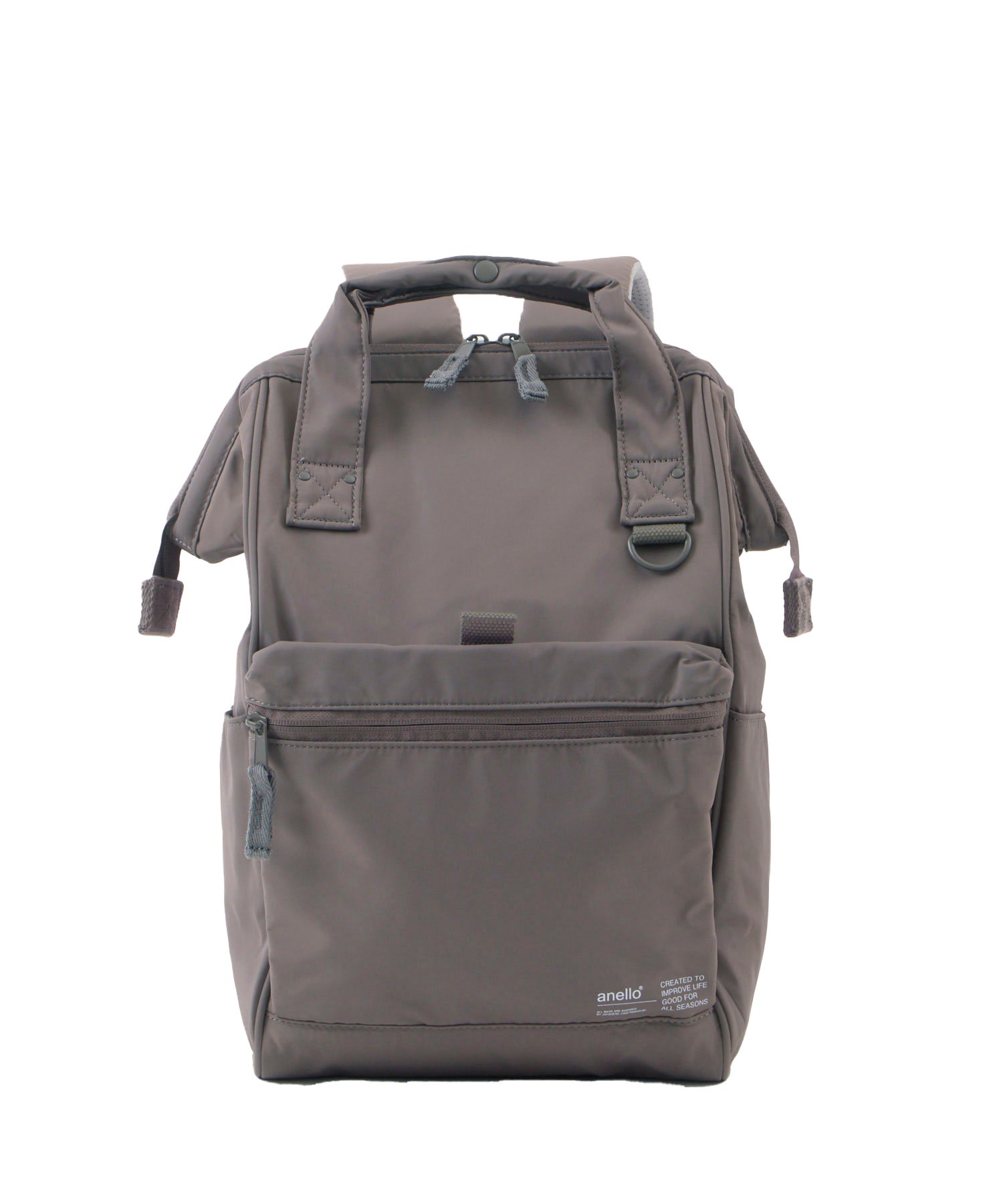 anello アネロ NATIVE CROSSBOTTLE 口金リュック デリバー A4 PC収納可能 キャリーオンテープ 18L 撥水 ライトグレー