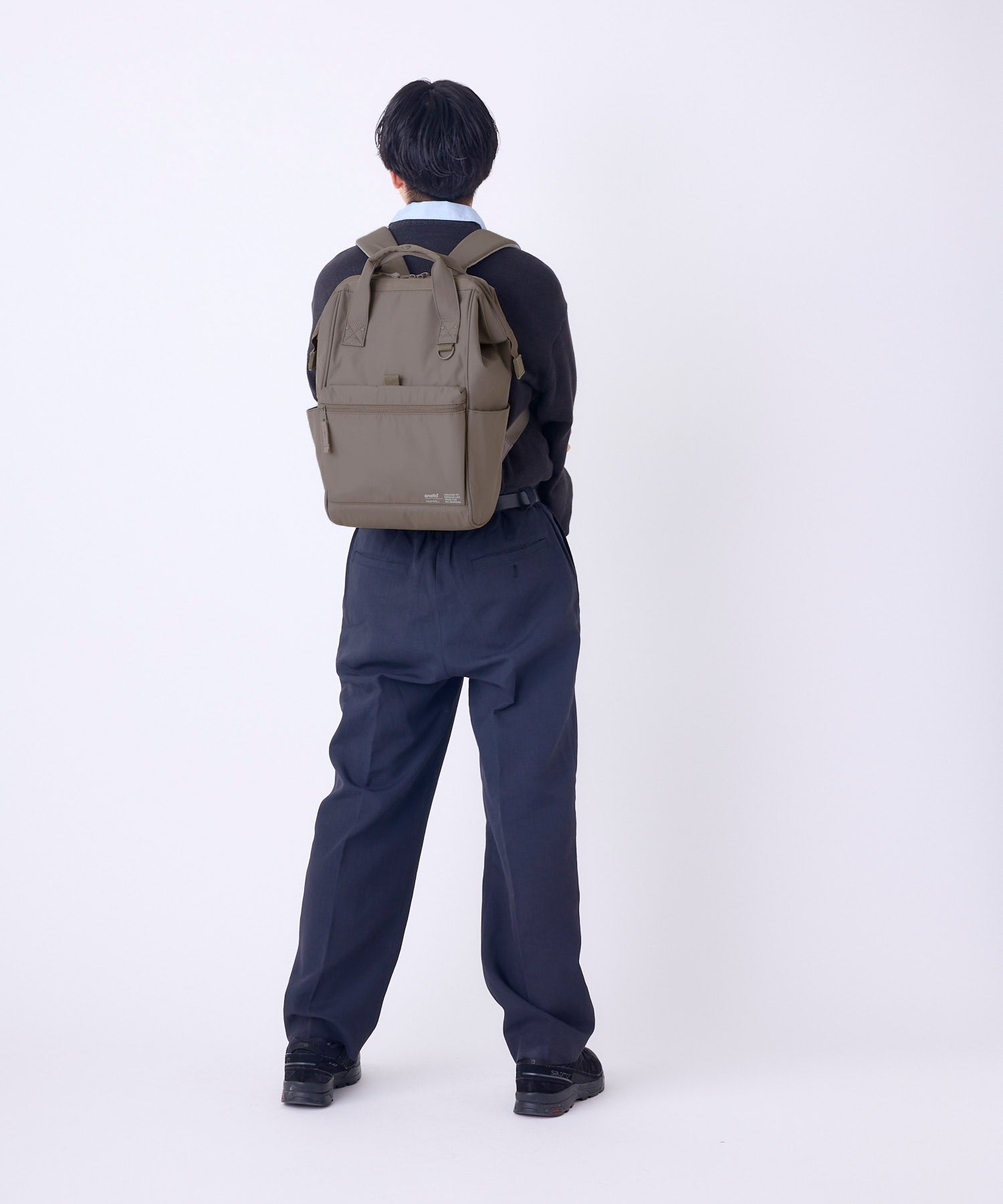 anello アネロ NATIVE CROSSBOTTLE 口金リュック デリバー A4 PC収納可能 キャリーオンテープ 18L 撥水