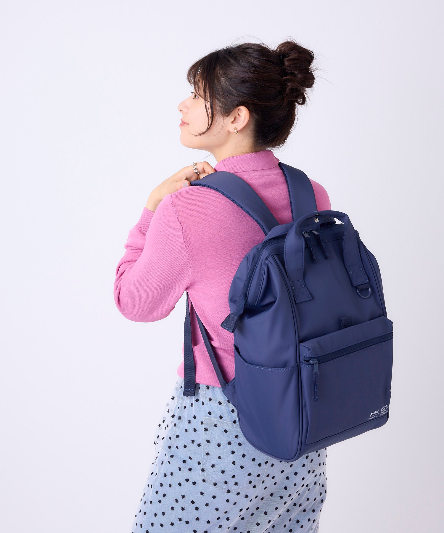 anello アネロ NATIVE CROSSBOTTLE 口金リュック デリバー A4 PC収納可能 キャリーオンテープ 18L 撥水