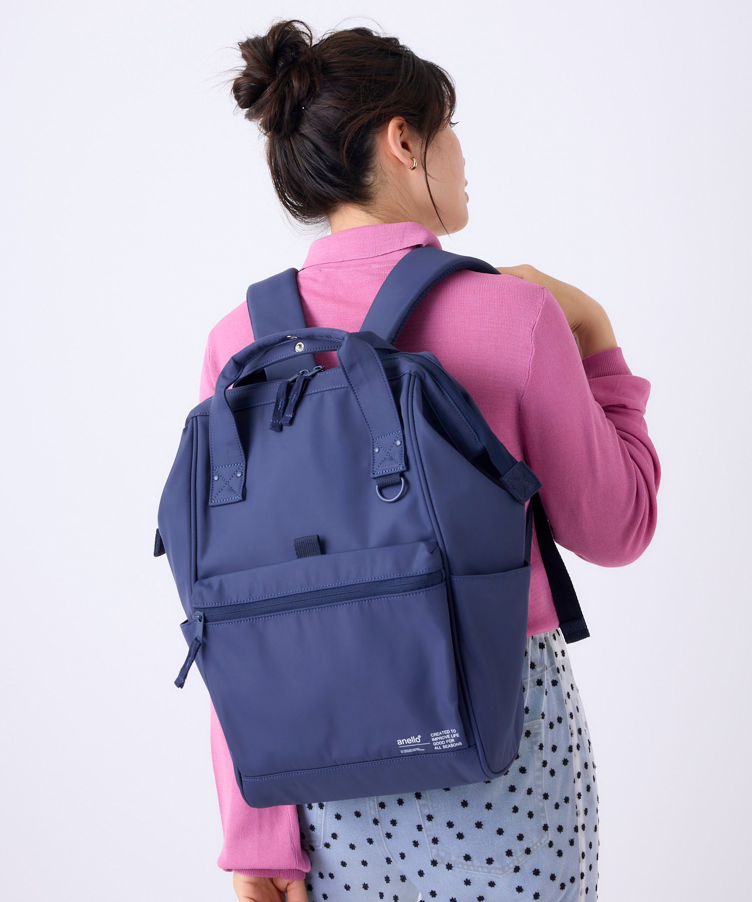 anello アネロ NATIVE CROSSBOTTLE 口金リュック デリバー A4 PC収納可能 キャリーオンテープ 18L 撥水