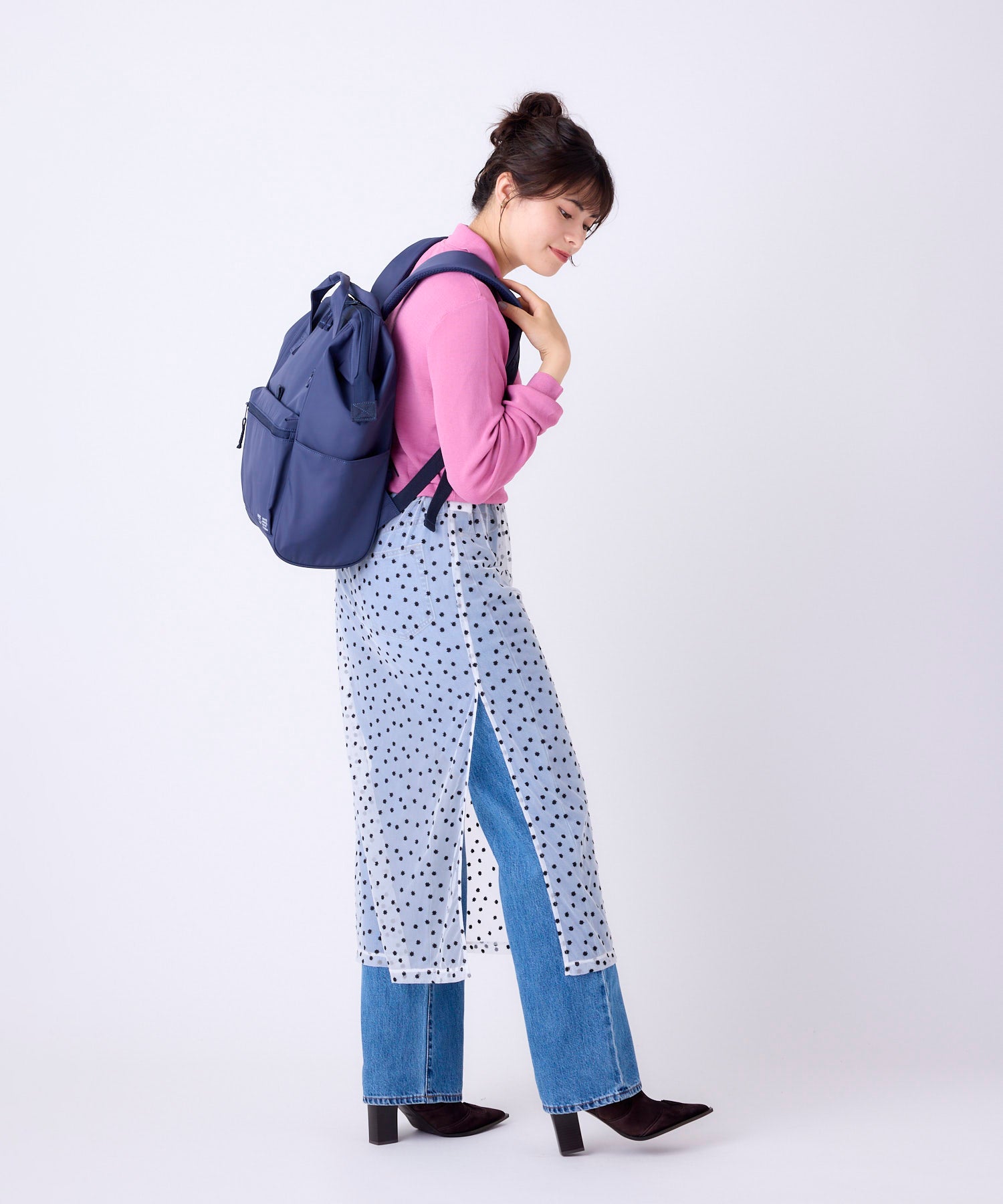 anello アネロ NATIVE CROSSBOTTLE 口金リュック デリバー A4 PC収納可能 キャリーオンテープ 18L 撥水
