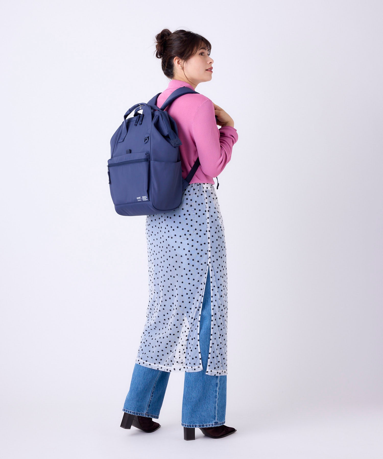 anello アネロ NATIVE CROSSBOTTLE 口金リュック デリバー A4 PC収納可能 キャリーオンテープ 18L 撥水