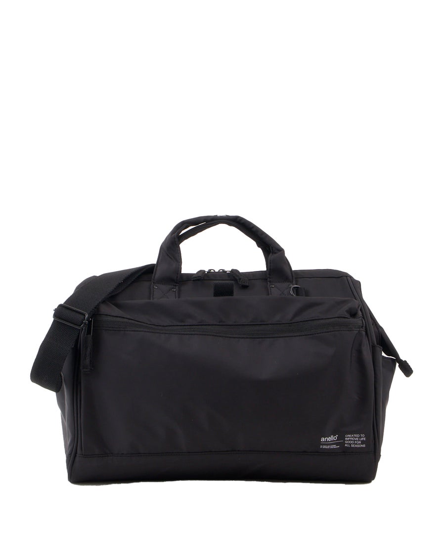 anello アネロ NATIVE 2WAY口金ボストンバッグ A4 2WAY 撥水 大容量 キャリーオンテープ 旅行バッグ お出かけバッグ デリバー ATB5196　ブラック