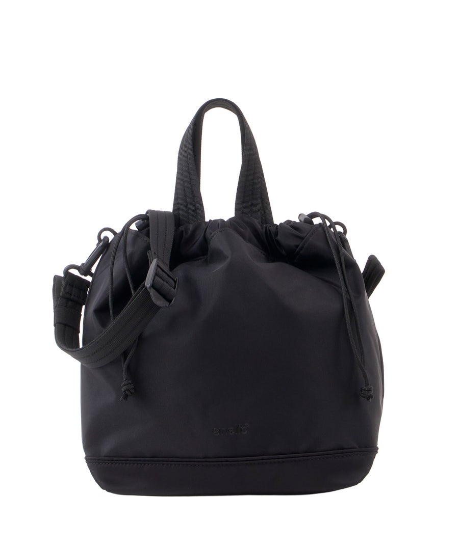 anello アネロ FIT 巾着2WAYショルダーバッグ A5 2WAY 撥水 軽量 ユニセックス デイライト ATR0442 ブラック