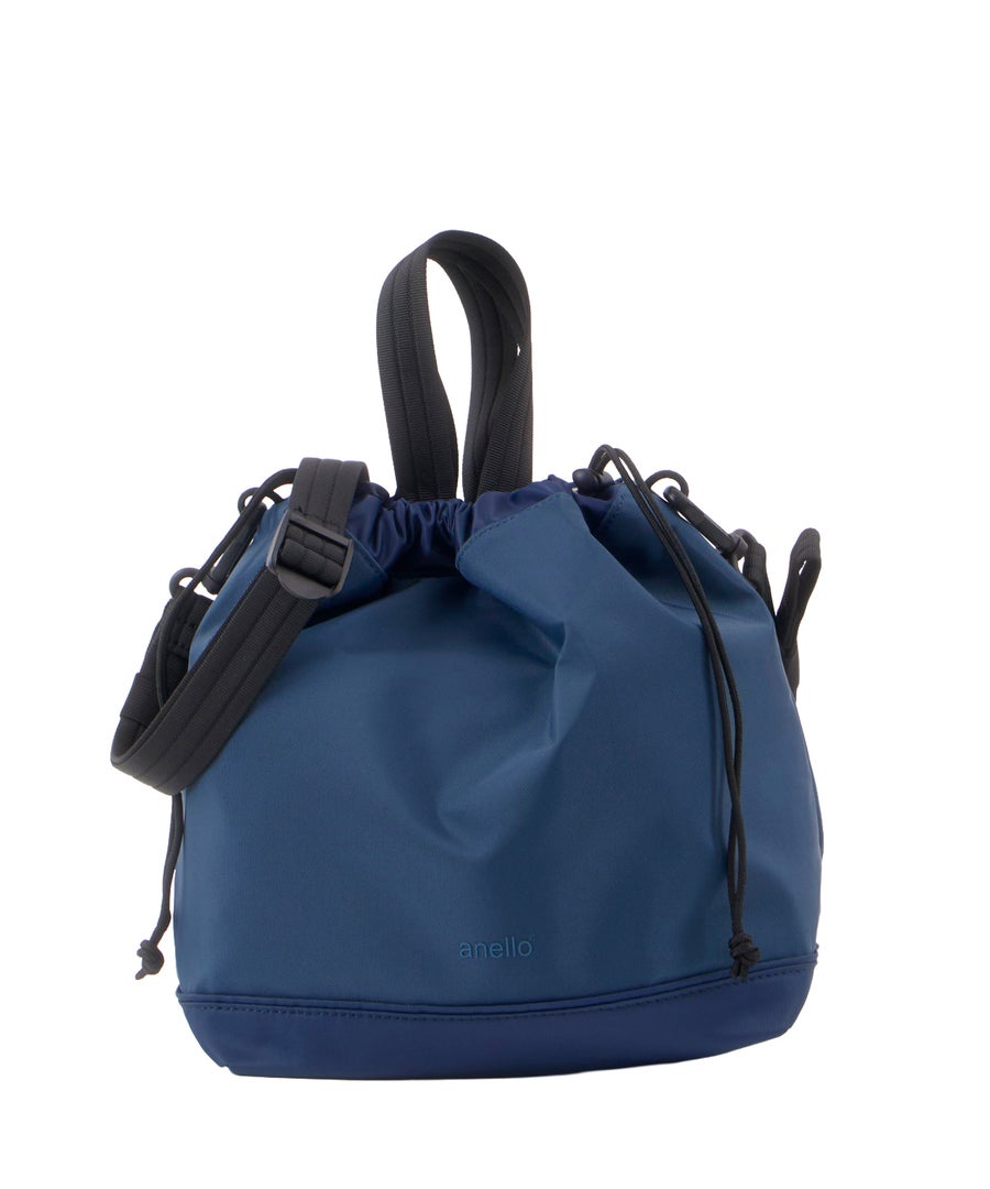 anello アネロ FIT 巾着2WAYショルダーバッグ A5 2WAY 撥水 軽量 ユニセックス デイライト ATR0442 ネイビー