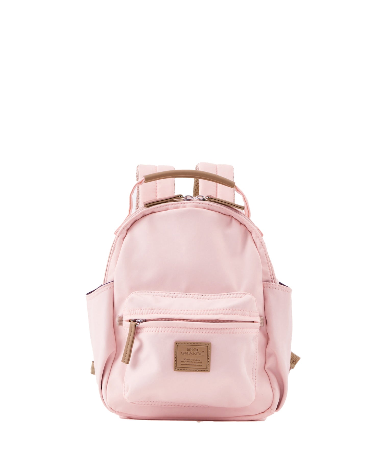 anelloGRANDE アネログランデ  motte モッテ ナイロン ハンドル付きミニリュック 撥水 軽量 A5 カジュアル お出かけバッグ GGM1134 ライトピンク