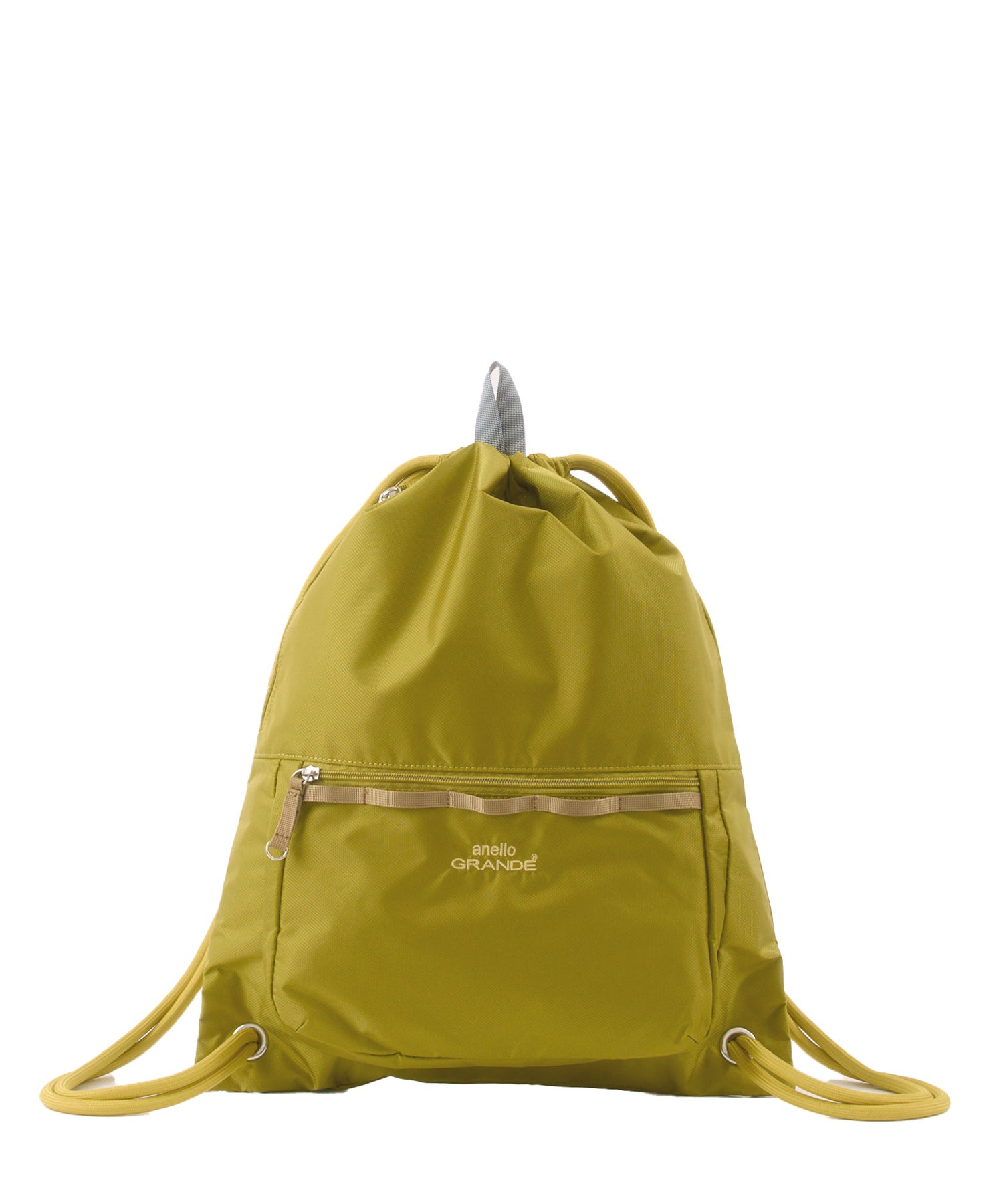 anelloGRANDE アネログランデ ナップサック A4 撥水 軽量 カジュアル お出かけバッグ 15L Dかん DC２ GTM1155 マスタード