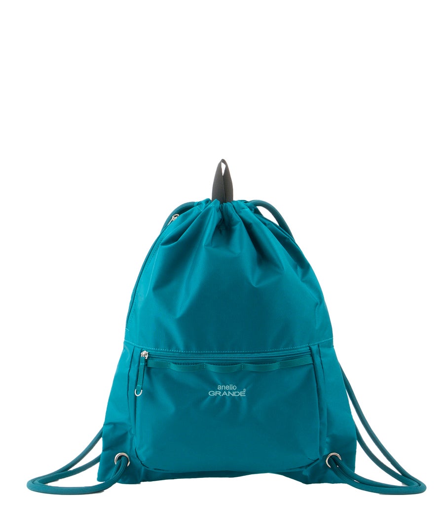 anelloGRANDE アネログランデ ナップサック A4 撥水 軽量 カジュアル お出かけバッグ 15L Dかん DC２ GTM1155 ターコイズブルー