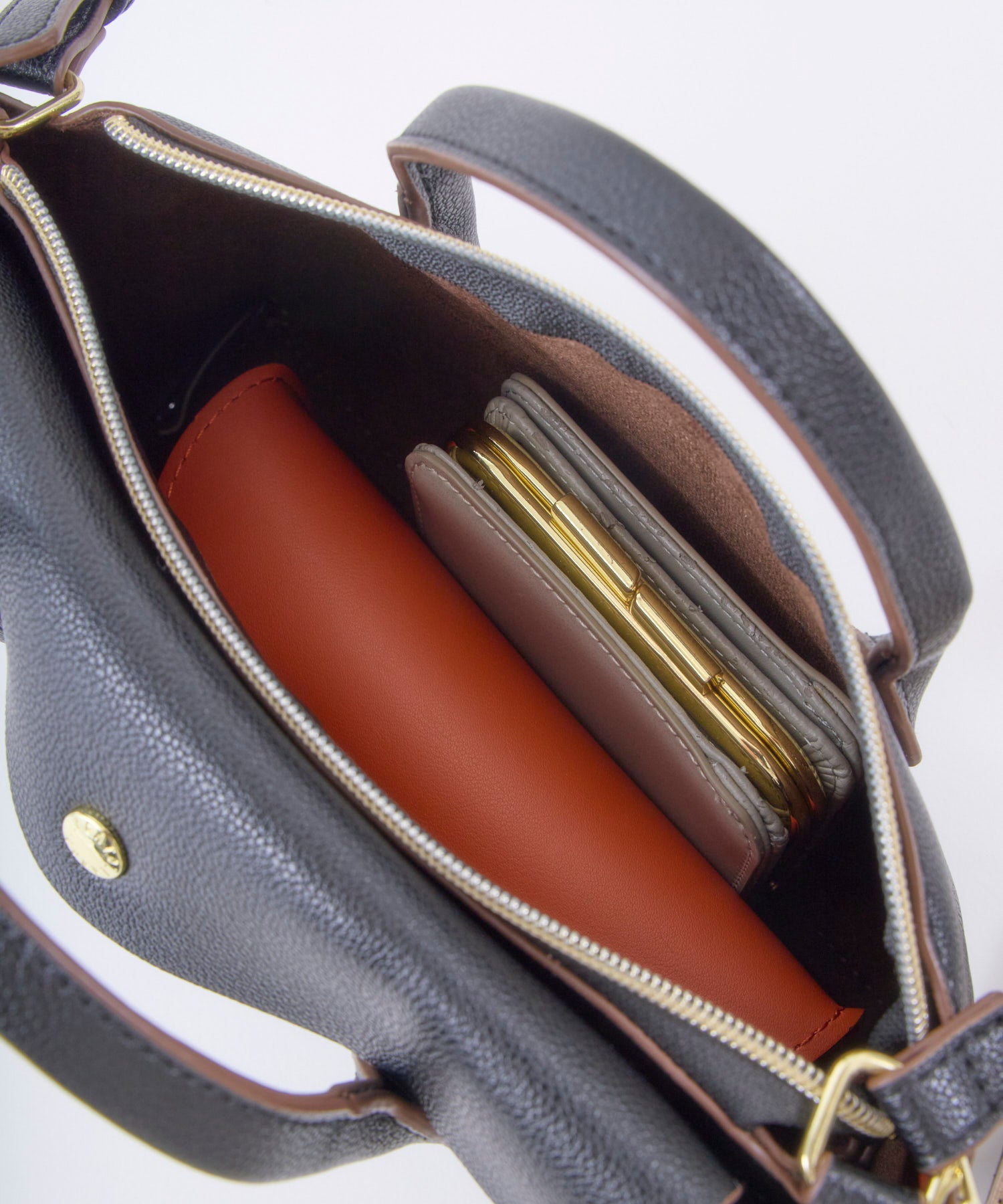 Legart　Largo　かるいかばん　LH-W0181　ハンドル付きミニショルダー　軽量　ペットボトル収納可能　ダブルメイン仕様　お出かけバッグ　ブラック