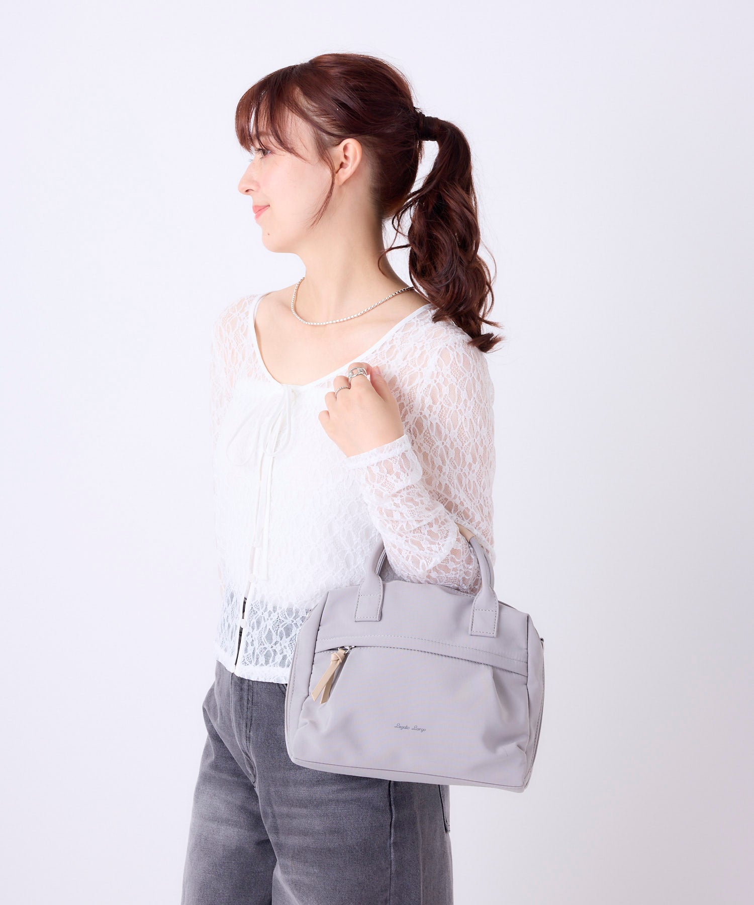Legato Largo レガートラルゴ ショルダーバッグ A5 撥水 2WAY お出かけバッグ ペットボトル収納可能 FULL BAG LH-W0232 