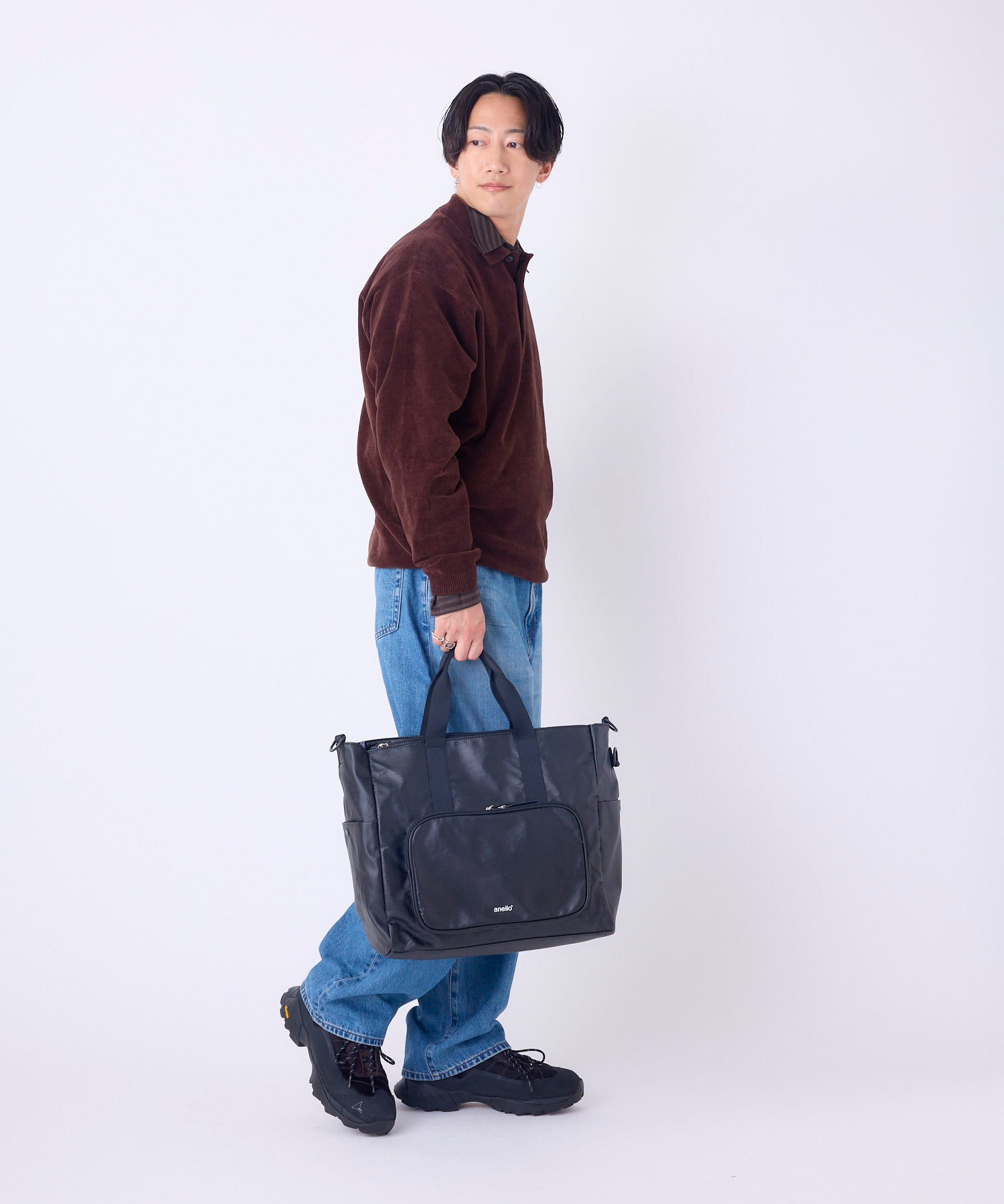 anello アネロ トートバッグ マザーズバッグ A4 撥水 2WAY 通勤バッグ お出かけバッグ LIFE2 ASR004 ブラック