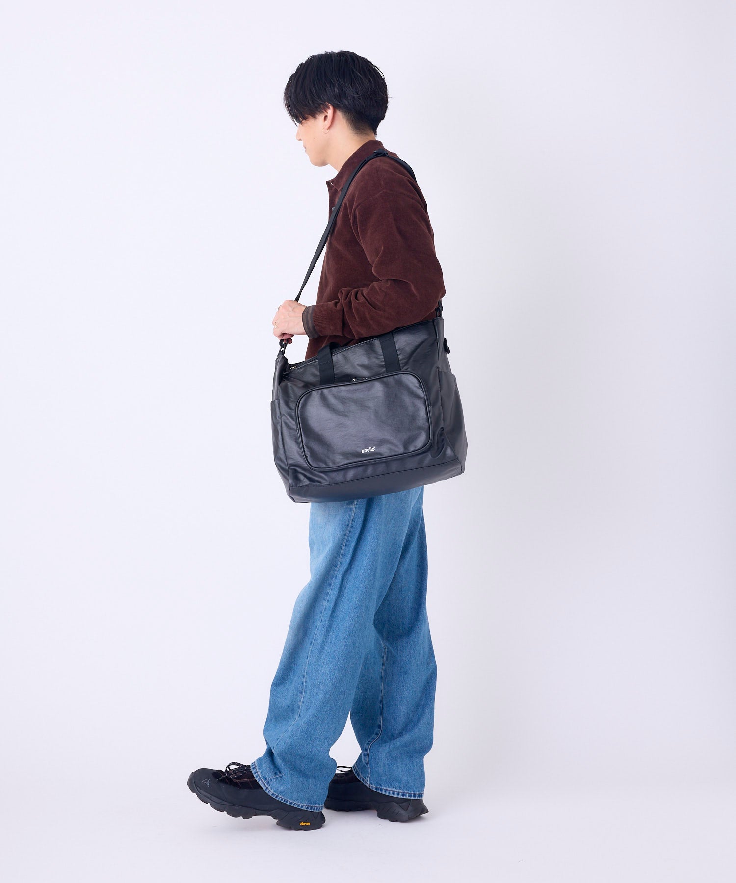 anello アネロ トートバッグ マザーズバッグ A4 撥水 2WAY 通勤バッグ お出かけバッグ LIFE2 ASR004 ブラック