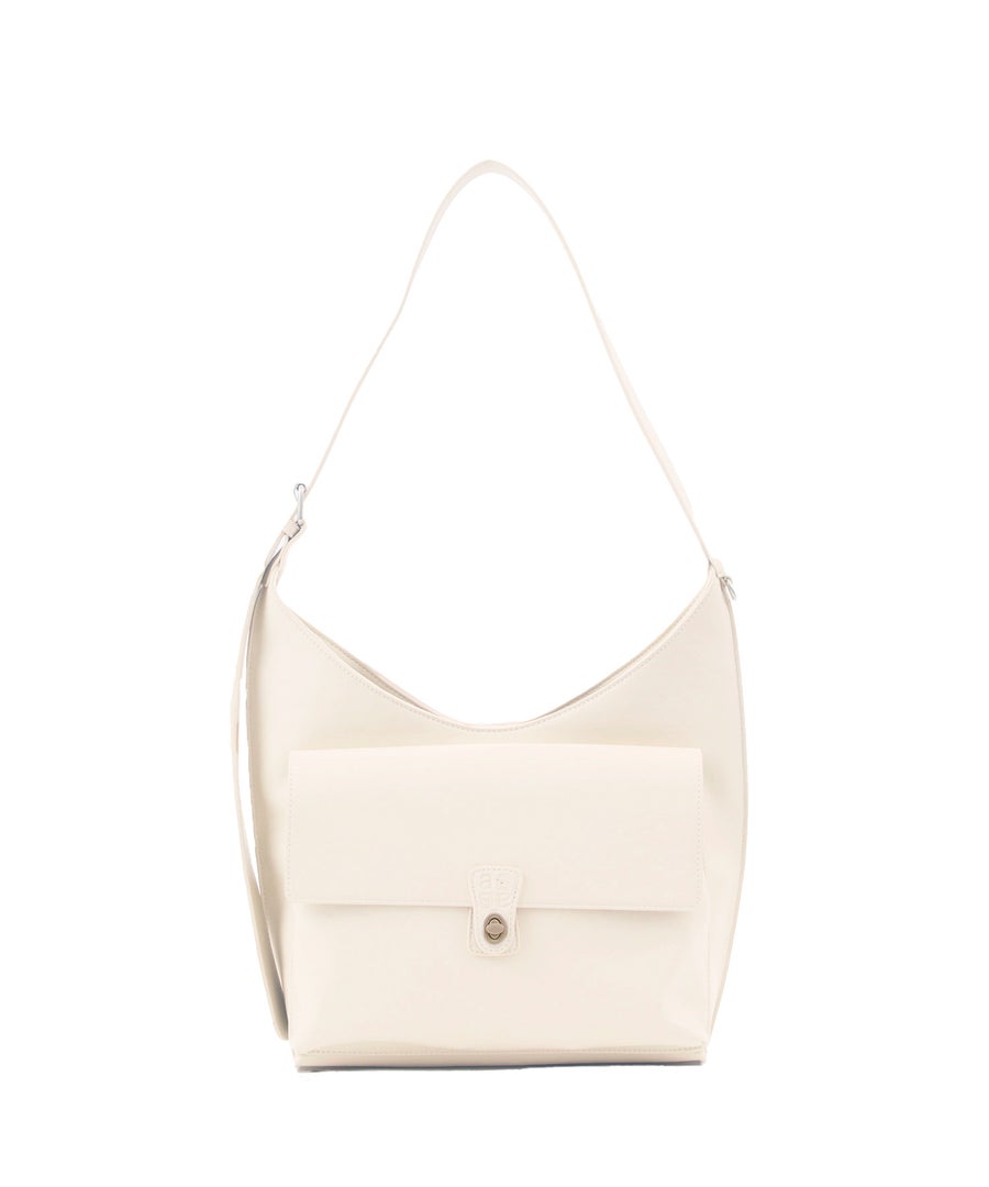 anello アネロ FIT トートバッグ  A5 ひねり金具 きれいめ 合皮 ユニセックス レトロ EDITOR AGB5234 アイボリー