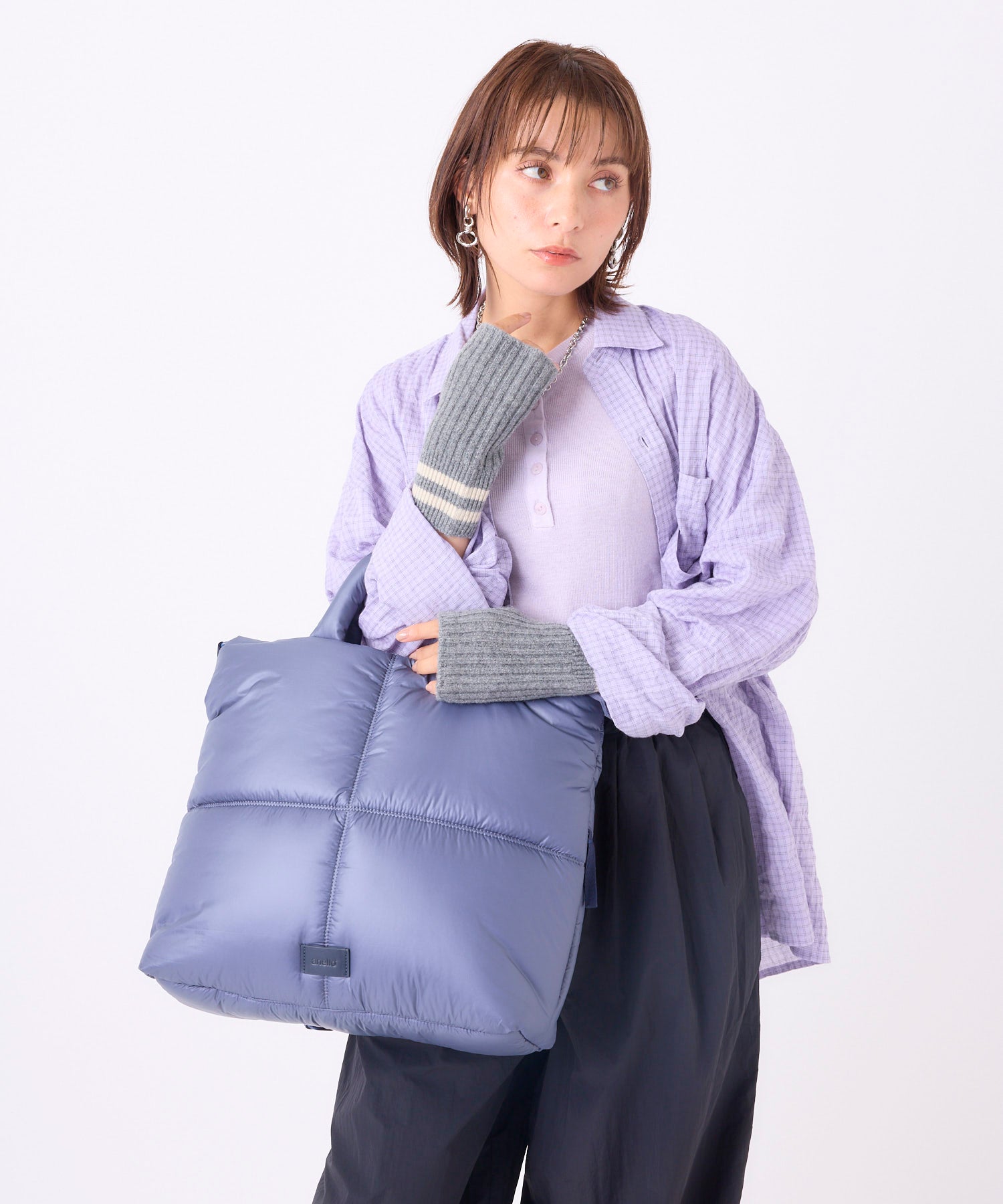 anello アネロ MATE 2WAYショルダーバッグ 軽量 撥水 A4 ユニセックス お出かけバッグ マザーズバッグ 2WAY ピロウィー AIB5223 ネイビー