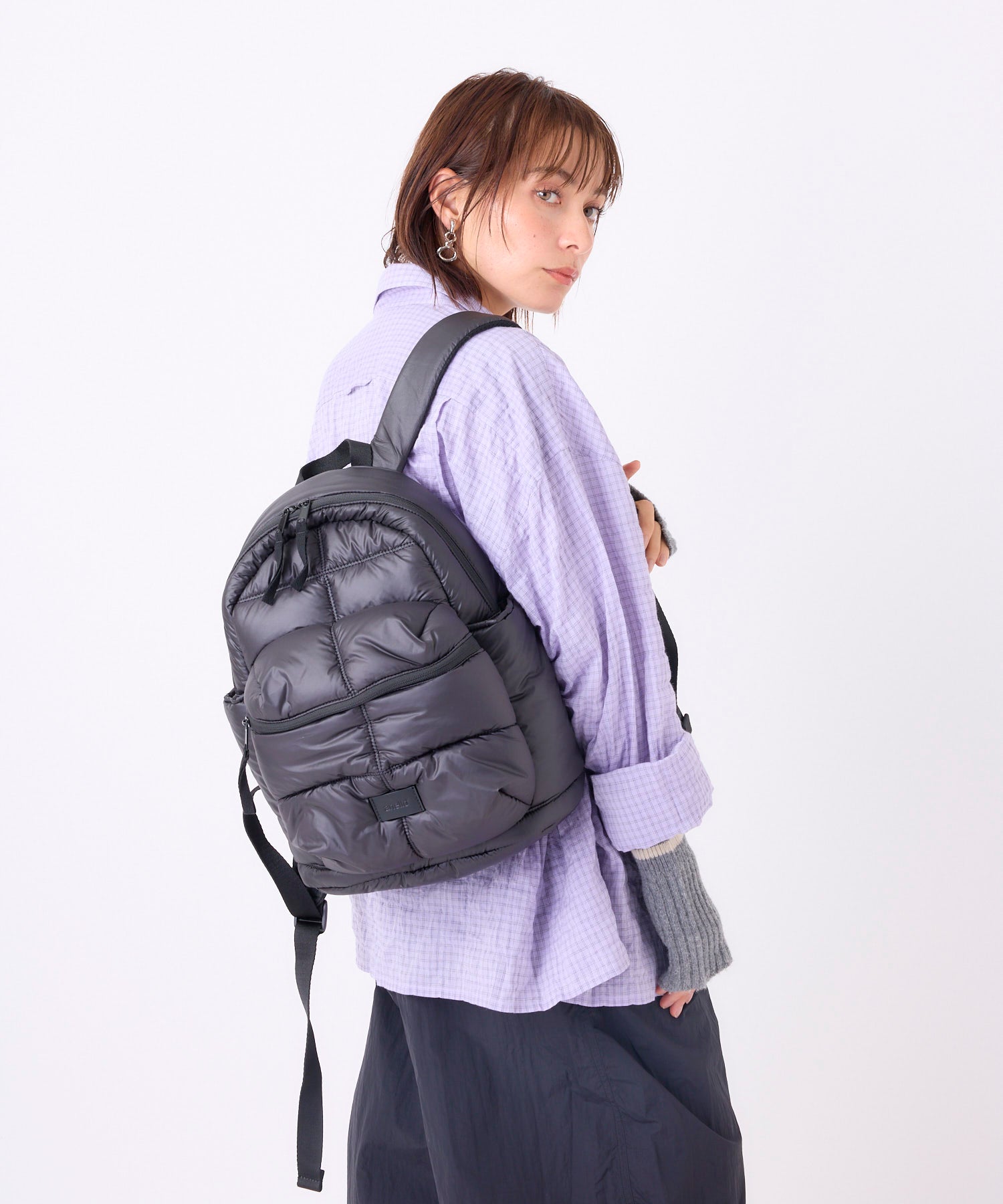 anello アネロ MATE ミニリュック 軽量 撥水 A5 ユニセックス お出かけバッグ マザーズバッグ ピロウィー AIB5224 ブラック