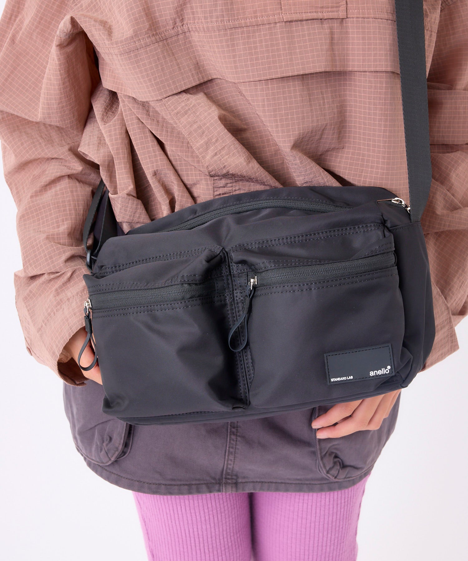 anello アネロ FIT ショルダーバッグ A5 撥水 軽量 ユニセックス シーズンレス カジュアル スタンダード ラボ ATR0482 グレーベージュ