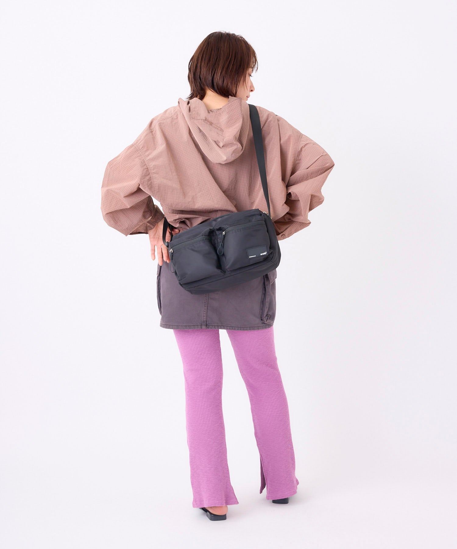 anello アネロ FIT ショルダーバッグ A5 撥水 軽量 ユニセックス シーズンレス カジュアル スタンダード ラボ ATR0482 グレーベージュ