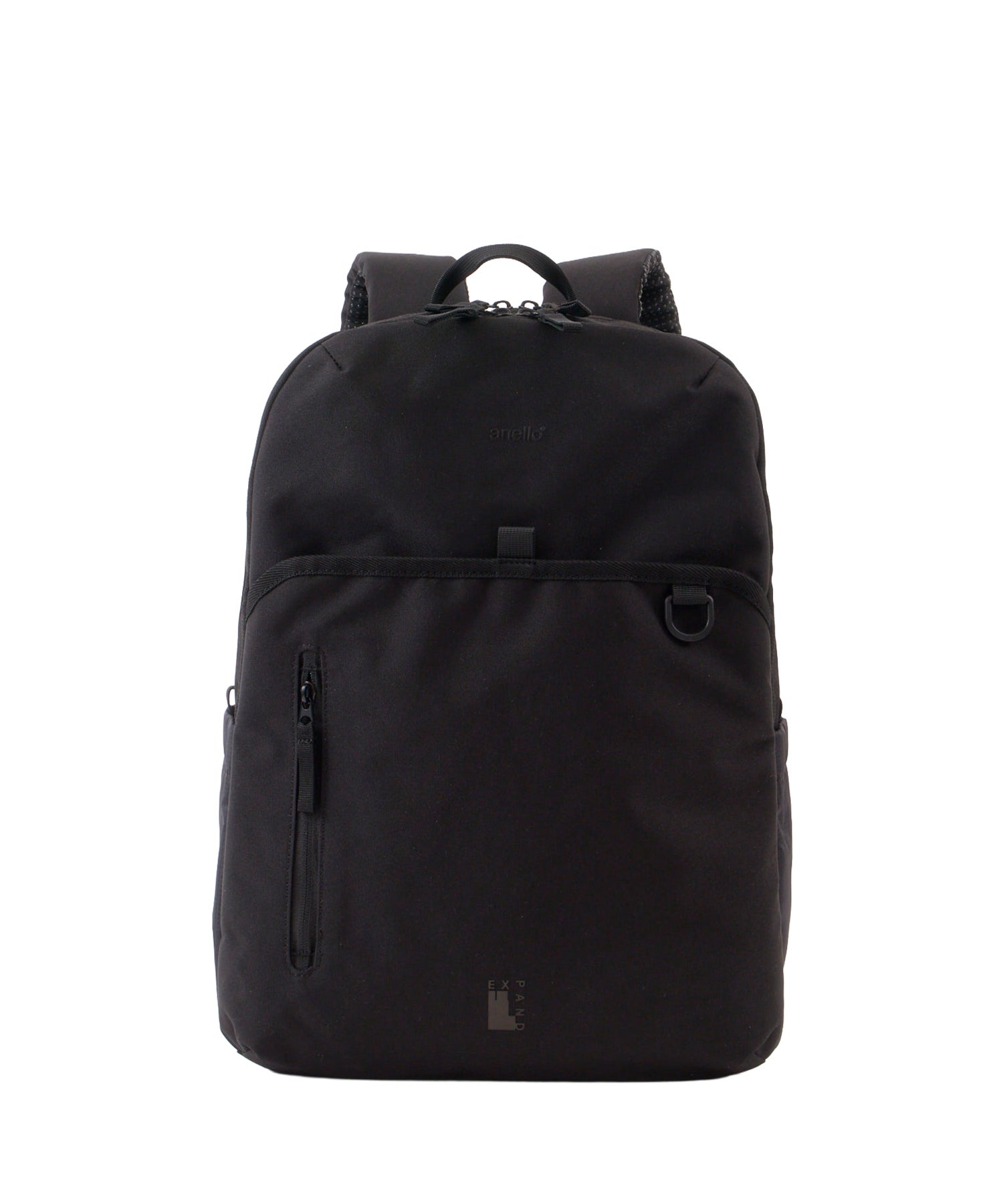 anello アネロ EXPAND バックパック 撥水 A4 大容量 20L ユニセックス お出かけバッグ 旅行バッグ キャリーオンテープ PC収納 ヒル ATR0495 ブラック