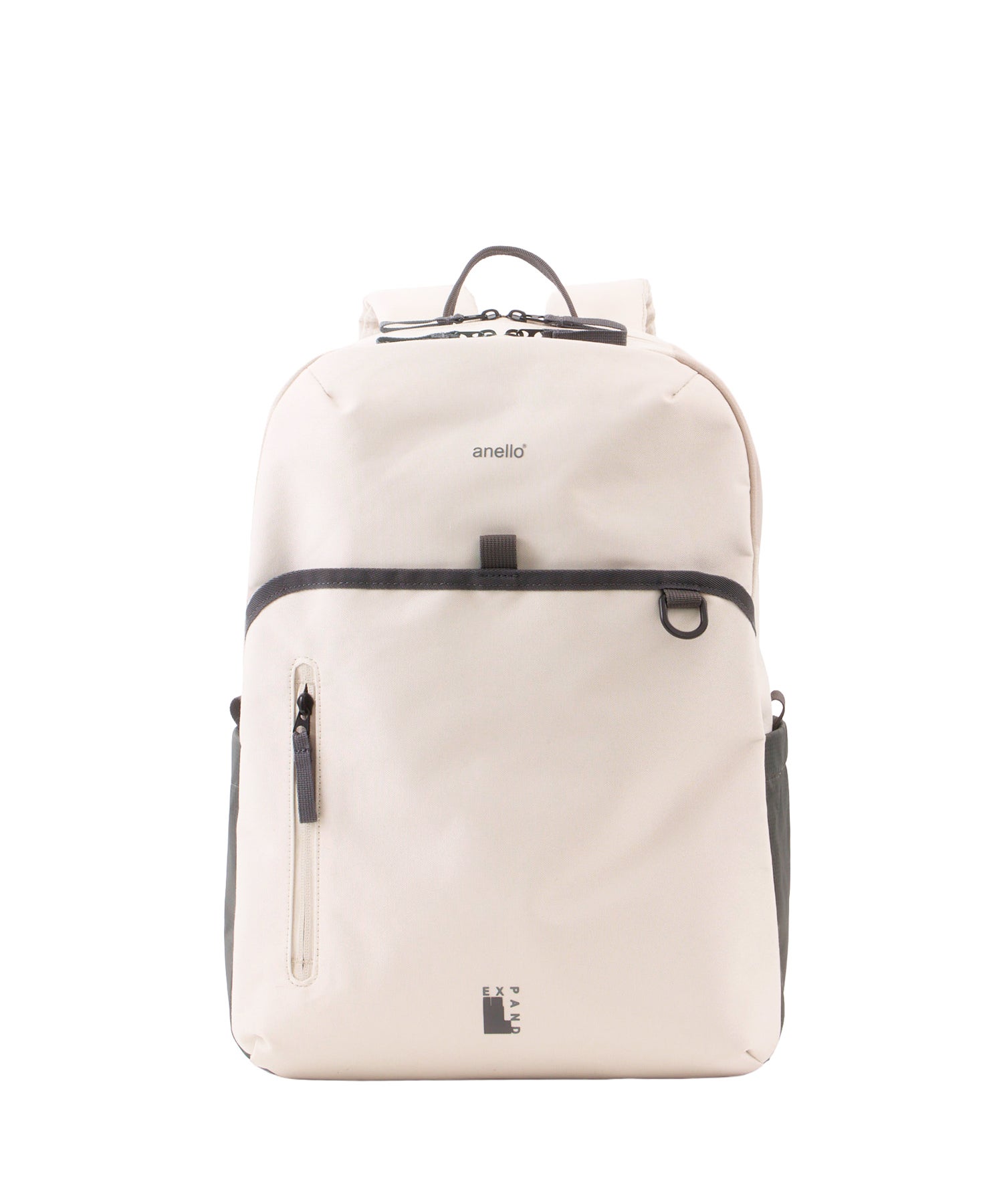 anello アネロ EXPAND バックパック 撥水 A4 大容量 20L ユニセックス お出かけバッグ 旅行バッグ キャリーオンテープ PC収納 ヒル ATR0495 アイボリー