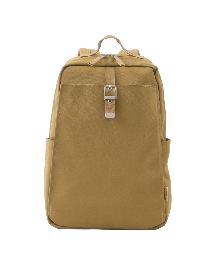 anelloGRANDE アネログランデ リュック 多収納 バックルデザイン A4 撥水 キャリーオンテープ 10L 10ポケット ロモ GHH3644 ベージュ