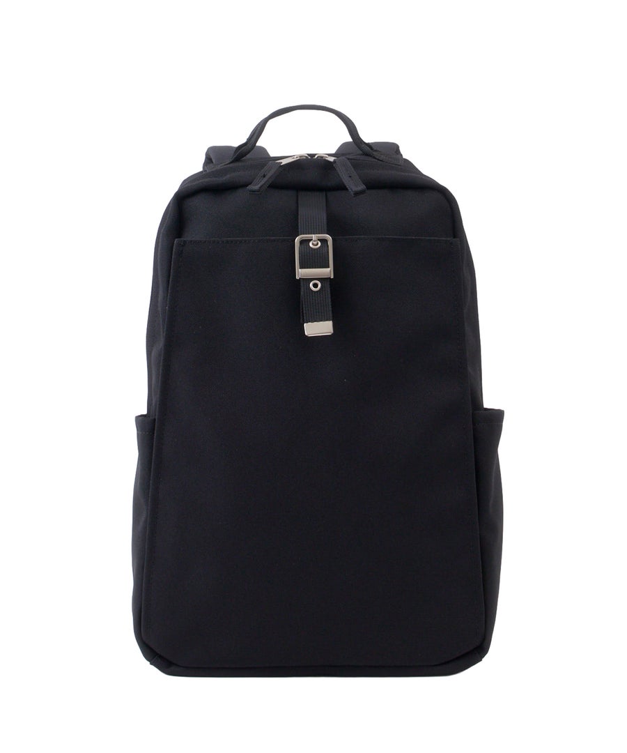 anelloGRANDE アネログランデ リュック 多収納 バックルデザイン A4 撥水 キャリーオンテープ 10L 10ポケット ロモ GHH3644 ブラック　