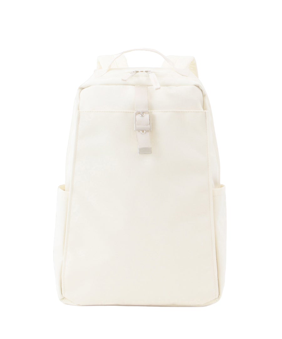 anelloGRANDE アネログランデ リュック 多収納 バックルデザイン A4 撥水 キャリーオンテープ 10L 10ポケット ロモ GHH3644 アイボリー