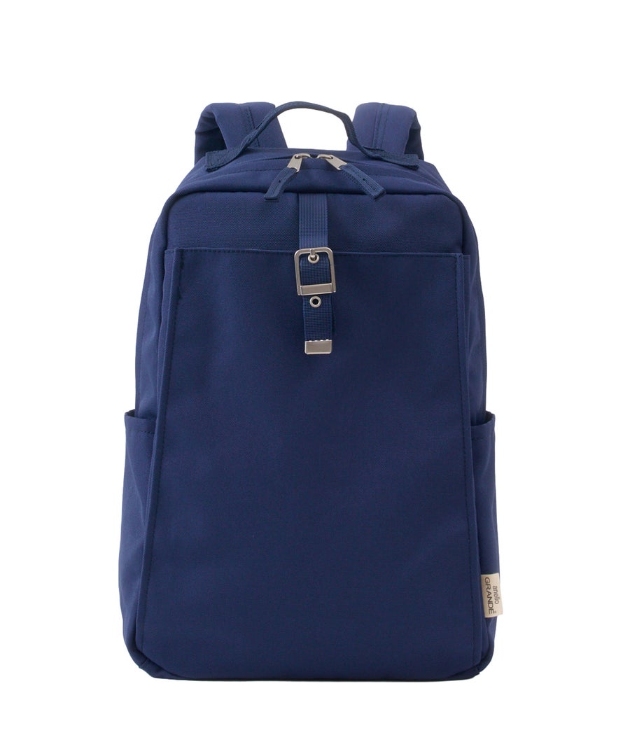 anelloGRANDE アネログランデ リュック 多収納 バックルデザイン A4 撥水 キャリーオンテープ 10L 10ポケット ロモ GHH3644 ネイビー